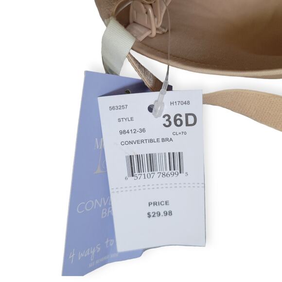 Motherhood Maternity 4 Ways Convertible Strapless Underwire Bra Light Tan Sz 36D - Picture 5 of 7